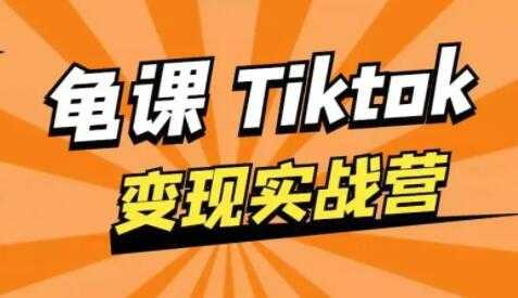 龟课-TikTok变现实战训练营 第1期 多种变现模式，轻松赚美刀-创业网 - 最新网络创业项目与实战营销教程平台 | cye.cc
