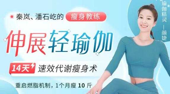 颜婕《伸展轻瑜伽》14天速效代谢瘦身瑜伽教程视频-创业网 - 最新网络创业项目与实战营销教程平台 | cye.cc