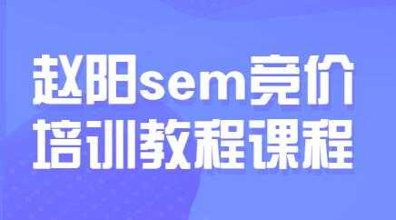 赵阳sem百度竞价排名优化教程，第30期培训课程视频-创业网 - 最新网络创业项目与实战营销教程平台 | cye.cc