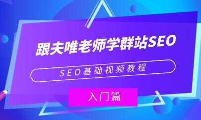 夫唯《群站seo优化教程视频》SEO基础视频教程-创业网 - 最新网络创业项目与实战营销教程平台 | cye.cc