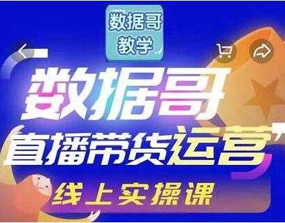 数据哥《抖音直播带货运营》线上进阶培训课程视频-创业网 - 最新网络创业项目与实战营销教程平台 | cye.cc