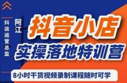 阿江《抖音小店实操落地特训营》抖店四种玩法实操讲解-创业网 - 最新网络创业项目与实战营销教程平台 | cye.cc