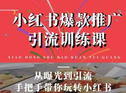 狼叔小红书爆款推广引流训练课，从曝光到引流手把手带你玩转小红书-创业网 - 最新网络创业项目与实战营销教程平台 | cye.cc