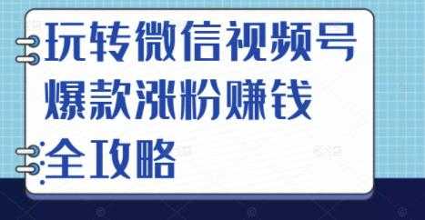 玩转微信视频号爆款涨粉赚钱全攻略，让你快速抓住流量风口，收获红利财富-创业网 - 最新网络创业项目与实战营销教程平台 | cye.cc