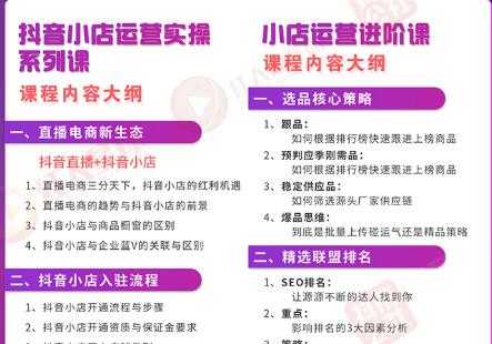 小店运营全套系列课 从基础入门到进阶精通，系统掌握月销百万小店核心秘密-创业网 - 最新网络创业项目与实战营销教程平台 | cye.cc