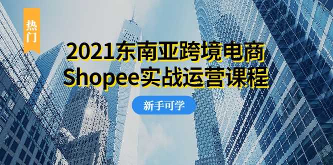 2021东南亚跨境电商Shopee实战运营课程，0基础、0经验、0投资的副业项目-创业网 - 最新网络创业项目与实战营销教程平台 | cye.cc
