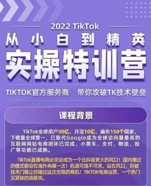Seven漆·2022Tiktok从小白到精英实操特训营，带你掌握Tiktok账号运营-创业网 - 最新网络创业项目与实战营销教程平台 | cye.cc