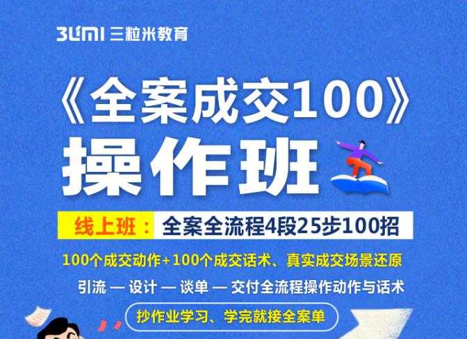 《全案成交100》全案全流程4段25步100招，操作班-创业网 - 最新网络创业项目与实战营销教程平台 | cye.cc