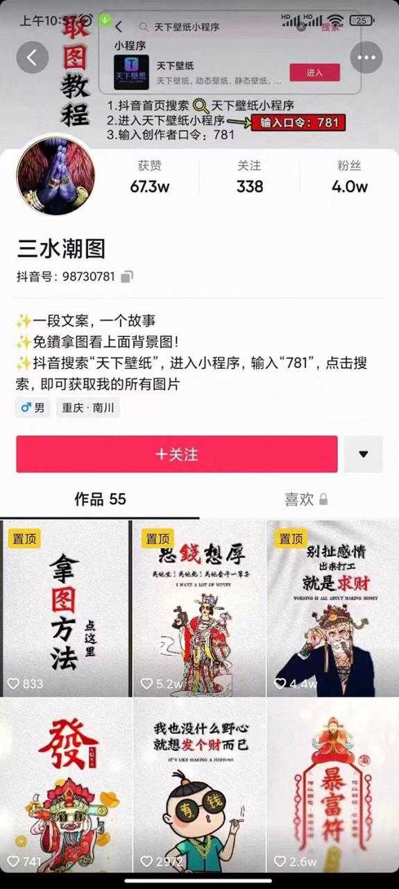 国潮壁纸变现项目，新手可操作日赚200+【素材+软件+教程】-创业网 - 最新网络创业项目与实战营销教程平台 | cye.cc