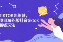 海外TIKTOK训练营，百万项目海外版抖音tiktok流量赚钱玩法-创业网 - 最新网络创业项目与实战营销教程平台 | cye.cc