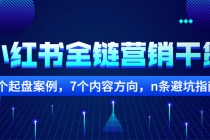 小红书全链营销干货，5个起盘案例，7个内容方向，n条避坑指南-创业网 - 最新网络创业项目与实战营销教程平台 | cye.cc
