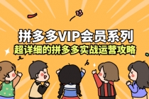 拼多多VIP会员系列，超详细的拼多多实战运营攻略-创业网 - 最新网络创业项目与实战营销教程平台 | cye.cc
