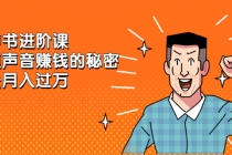 《有声书进阶课，解锁声音赚钱的秘密》轻松月入过万-创业网 - 最新网络创业项目与实战营销教程平台 | cye.cc