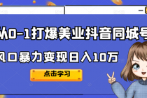 2022从0-1打爆美业抖音同城号，风口暴力变现日入10万-创业网 - 最新网络创业项目与实战营销教程平台 | cye.cc