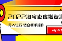 《2022淘宝卖虚拟资源项目》月入过万详细实操：适合新手及所有人-创业网 - 最新网络创业项目与实战营销教程平台 | cye.cc