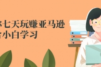 教你七天玩赚亚马逊，适合小白学习，价值599元-创业网 - 最新网络创业项目与实战营销教程平台 | cye.cc