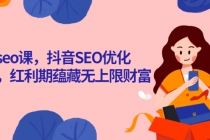 抖音seo课，抖音SEO优化大热，红利期蕴藏无上限财富-创业网 - 最新网络创业项目与实战营销教程平台 | cye.cc