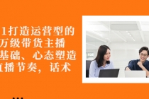 从0-1打造运营型的千万级带货主播：主播基础、心态塑造，到直播节奏，话术-创业网 - 最新网络创业项目与实战营销教程平台 | cye.cc