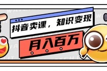 抖音卖课，知识变现、大咖教你如何月入100万-创业网 - 最新网络创业项目与实战营销教程平台 | cye.cc