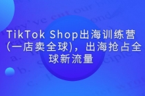 TikTok Shop出海训练营（一店卖全球)，出海抢占全球新流量-创业网 - 最新网络创业项目与实战营销教程平台 | cye.cc