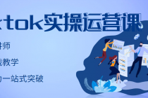 TikTok实操运营课，手把手账号实战，适合零基础Tiktok新人-创业网 - 最新网络创业项目与实战营销教程平台 | cye.cc