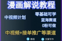 漫画解说保姆级教程，彻底解决版权问题，轻松月入10000+-创业网 - 最新网络创业项目与实战营销教程平台 | cye.cc