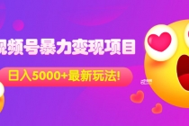 外面收费699的视频号暴力变现项目，日入5000+，简单易操作当天见效果-创业网 - 最新网络创业项目与实战营销教程平台 | cye.cc