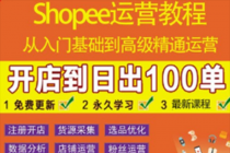 shopee运营教程：从入门基础到高级精通，开店到日出100单-创业网 - 最新网络创业项目与实战营销教程平台 | cye.cc