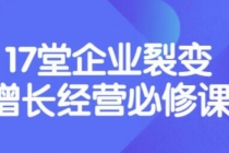 张琦《盈利增长17堂必修课》企业裂变增长的经营智慧，带你了解增长的本质-创业网 - 最新网络创业项目与实战营销教程平台 | cye.cc