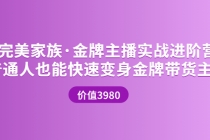 金牌主播实战进阶营 普通人也能快速变身金牌带货主播-创业网 - 最新网络创业项目与实战营销教程平台 | cye.cc