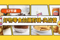 《好物零食拍摄剪辑-实战营》拍摄+剪辑+软件使用全流程-创业网 - 最新网络创业项目与实战营销教程平台 | cye.cc