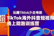 TikTok海外抖音短视频线上陪跑训练营，玩赚Tiktok少走弯路-创业网 - 最新网络创业项目与实战营销教程平台 | cye.cc