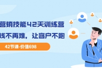 职场营销技能42天训练营，让赚钱不再难，让客户不跑，业绩翻翻-创业网 - 最新网络创业项目与实战营销教程平台 | cye.cc