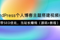 WordPress个人博客主题搭建视频教学，带SEO优化，当站长赚钱-创业网 - 最新网络创业项目与实战营销教程平台 | cye.cc
