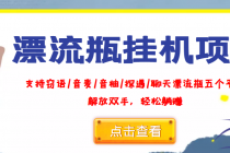 外面收费688的漂流瓶全自动挂机项目，号称单窗口稳定每天收益100+-创业网 - 最新网络创业项目与实战营销教程平台 | cye.cc