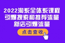 2022淘系全体系课程：引爆搜索和推荐流量，新店引爆流量-创业网 - 最新网络创业项目与实战营销教程平台 | cye.cc
