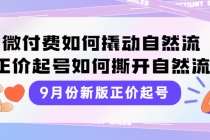 9月份新版正价起号，微付费如何撬动自然流，正价起号如何撕开自然流-创业网 - 最新网络创业项目与实战营销教程平台 | cye.cc