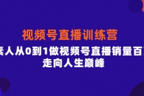 行动派·视频号直播训练营，素人从0到1做视频号直播销量百万，走向人生巅峰-创业网 - 最新网络创业项目与实战营销教程平台 | cye.cc