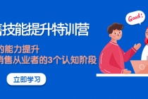 《销售技能提升特训营》销售的能力提升，TOB销售从业者的3个认知阶段-创业网 - 最新网络创业项目与实战营销教程平台 | cye.cc