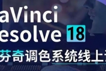 DaVinci Resolve 18达芬奇调色系统课：从软件操作 一直讲到完整案例实操-创业网 - 最新网络创业项目与实战营销教程平台 | cye.cc