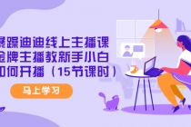 暴躁迪迪线上主播课，金牌主播教新手小白如何开播-创业网 - 最新网络创业项目与实战营销教程平台 | cye.cc