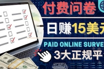 参与付费调查，利用自己的空闲时间完成问卷，适合新手的平台，日赚15美元-创业网 - 最新网络创业项目与实战营销教程平台 | cye.cc