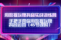用数据玩赚抖音实战训练营：手把手带你用数据玩赚抖音运营-创业网 - 最新网络创业项目与实战营销教程平台 | cye.cc