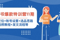 小红书爆款特训营11期：人设定位+账号设置+选品思路+拍照教程+发文流程等-创业网 - 最新网络创业项目与实战营销教程平台 | cye.cc