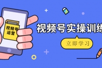 微信视频号实操训练营：视频号起号运营纯干货玩法！-创业网 - 最新网络创业项目与实战营销教程平台 | cye.cc