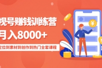 影视号赚钱训练营：月入8000+从账号定位到素材到创作到热门全套课程-创业网 - 最新网络创业项目与实战营销教程平台 | cye.cc