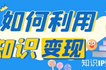 知识IP变现训练营：手把手带你如何做知识IP赚钱，助你逆袭人生！-创业网 - 最新网络创业项目与实战营销教程平台 | cye.cc
