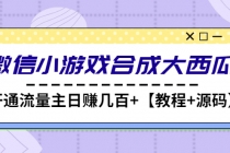 微信小游戏合成大西瓜，开通流量主日赚几百+【教程+源码】-创业网 - 最新网络创业项目与实战营销教程平台 | cye.cc