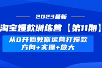 淘宝爆款训练营【第11期】 从0开始教你运营打爆款，方向+实操+放大-创业网 - 最新网络创业项目与实战营销教程平台 | cye.cc