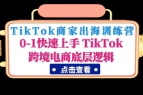 TikTok商家出海训练营：0-1快速上手 TikTok跨境电商底层逻辑(无中创水印)-创业网 - 最新网络创业项目与实战营销教程平台 | cye.cc
